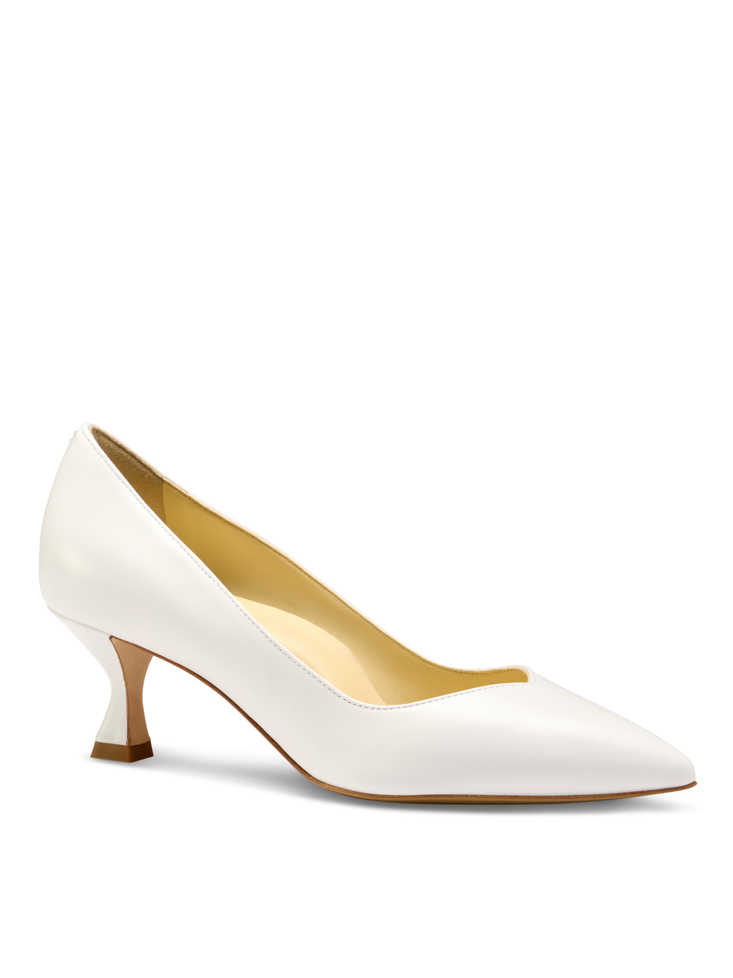 Perfect Kitten Pump 50 in White Calf