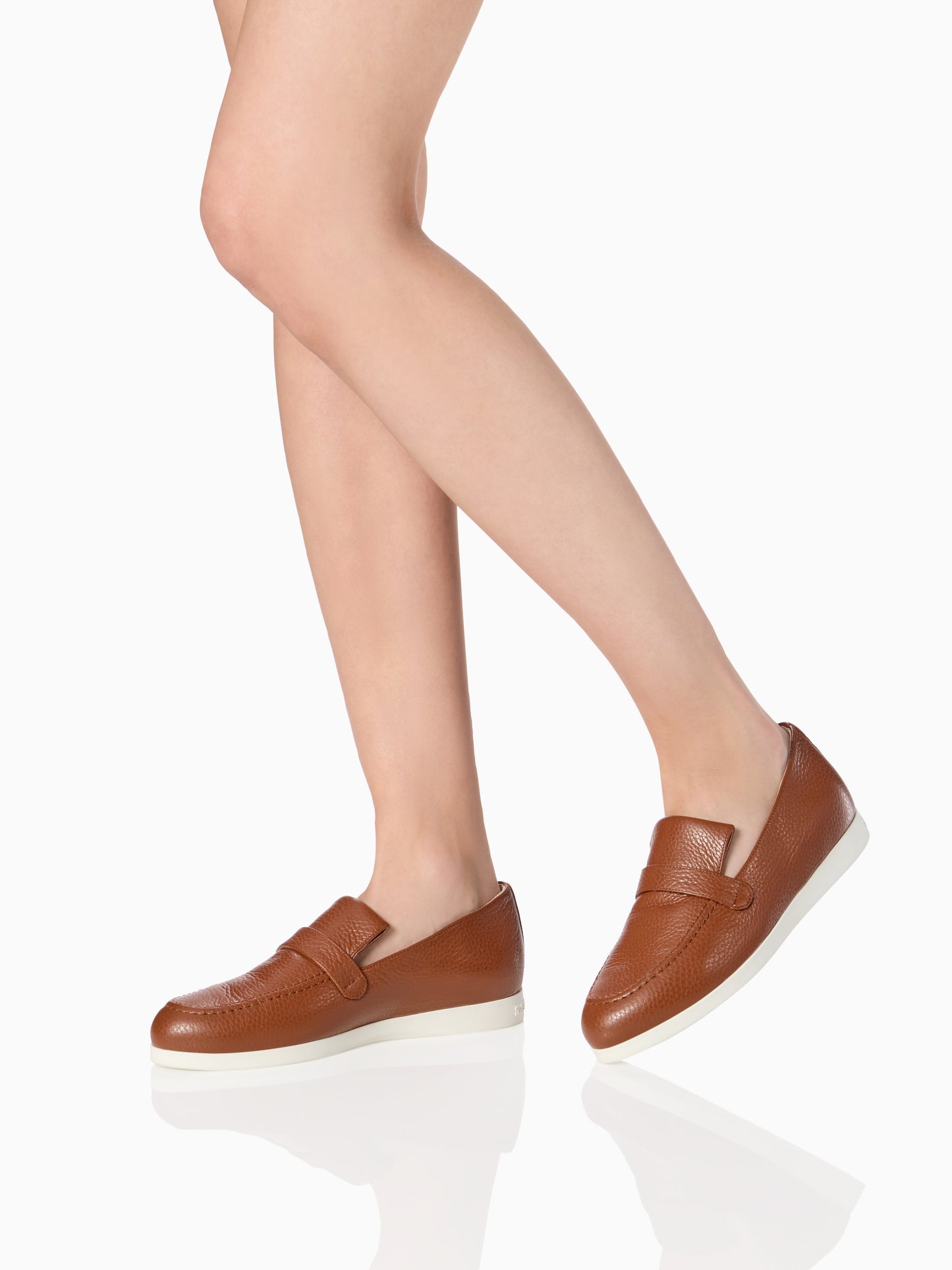 Alysia Sneaker in Saddle Pebbled Leather