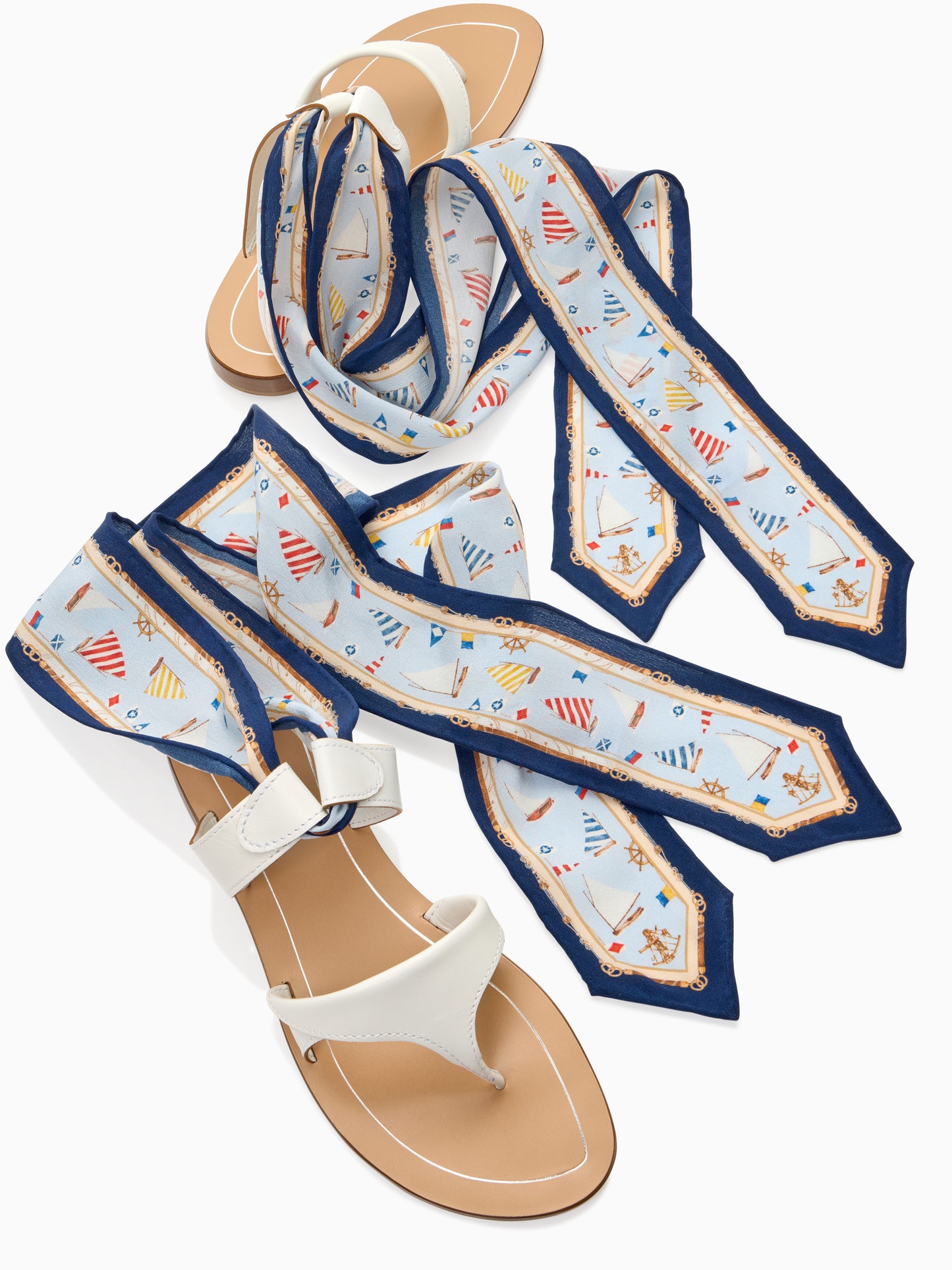 Beetle Cat Grear Ties in Blue Nautical Silk