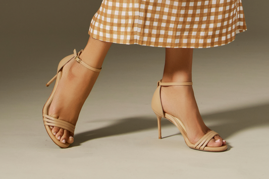 85mm Italian Made Pointed Toe Pump in Sand Calf