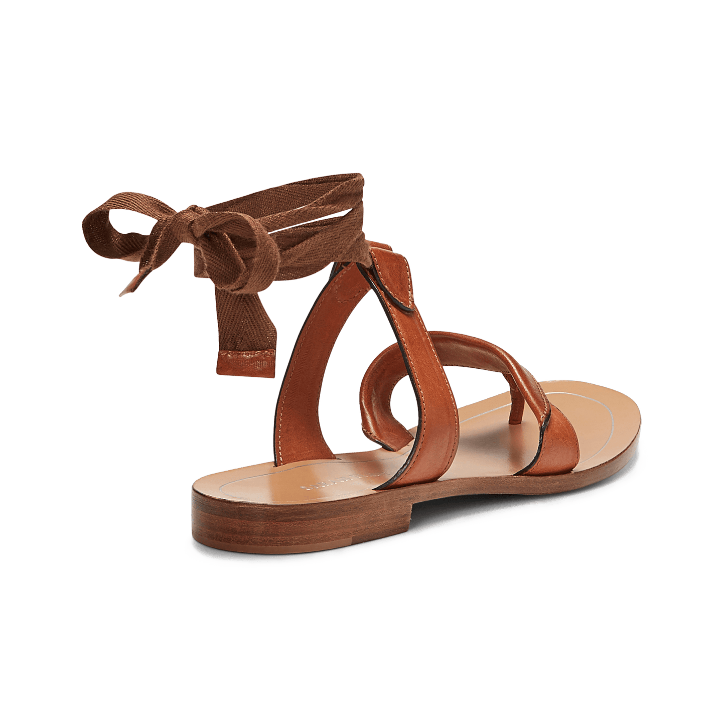 10mm Italian Made Flat Grear Sandal in Saddle Vachetta