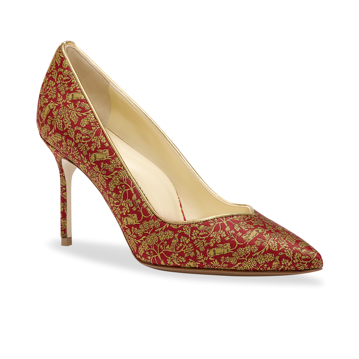 Perfect Pump 85 in Bright Red Rabbit Jacquard
