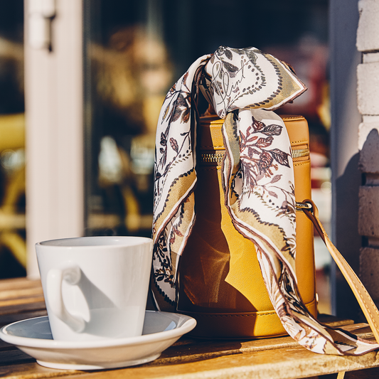 Hidden Garden Scarf 45 in Chestnut Silk