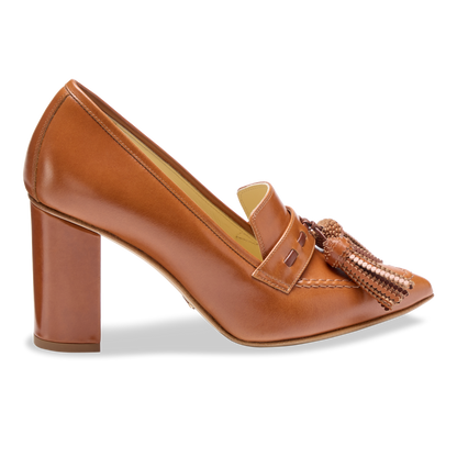 Perfect Janet 85 in Cognac Box Calf