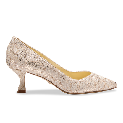 Perfect Kitten Pump 50 in Gold Lace