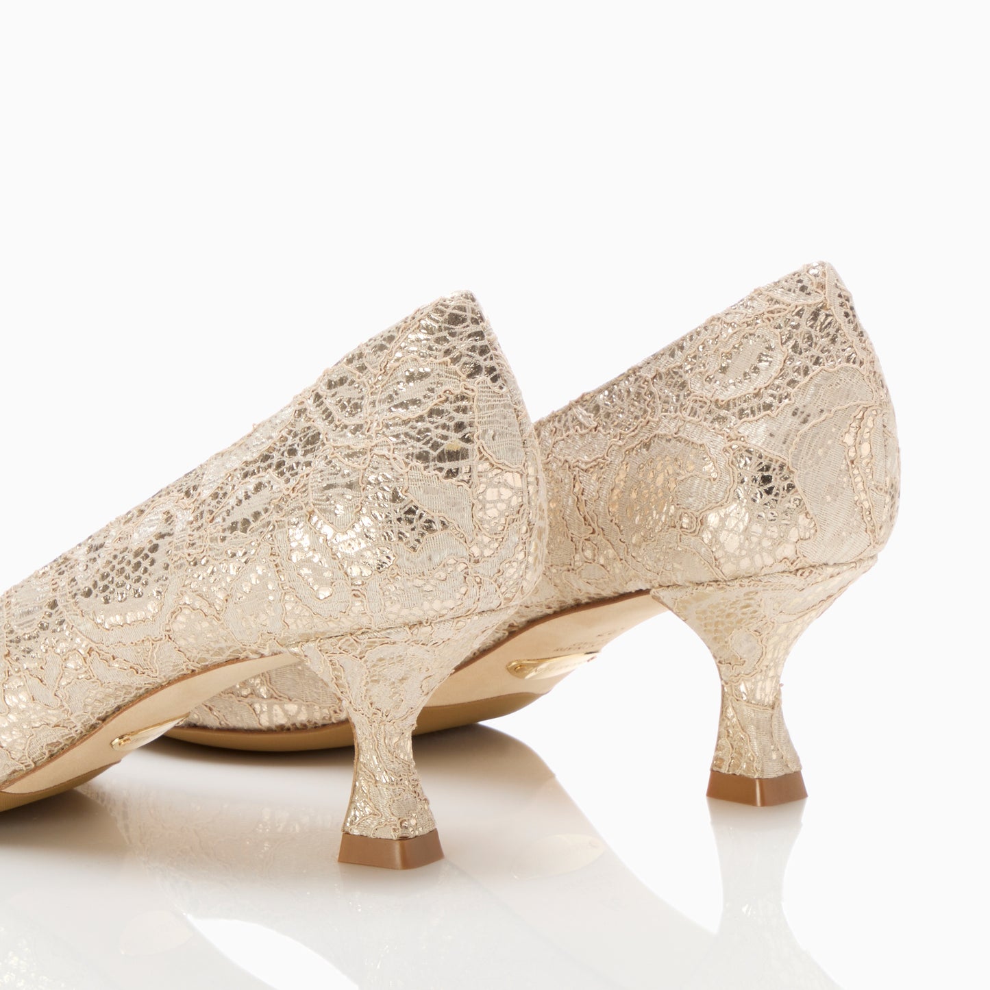 Perfect Kitten Pump 50 in Gold Lace