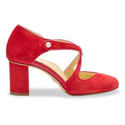 Perfect Bobbie 70 in Lipstick Red Suede