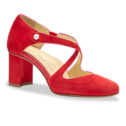 Perfect Bobbie 70 in Lipstick Red Suede