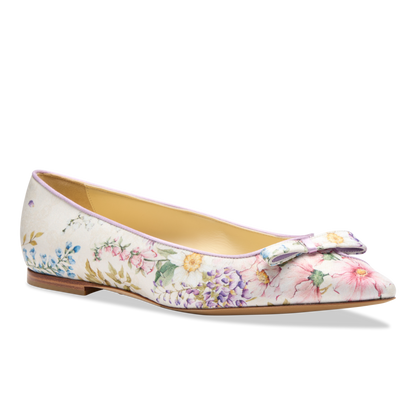 Natalie in White Floral Silk