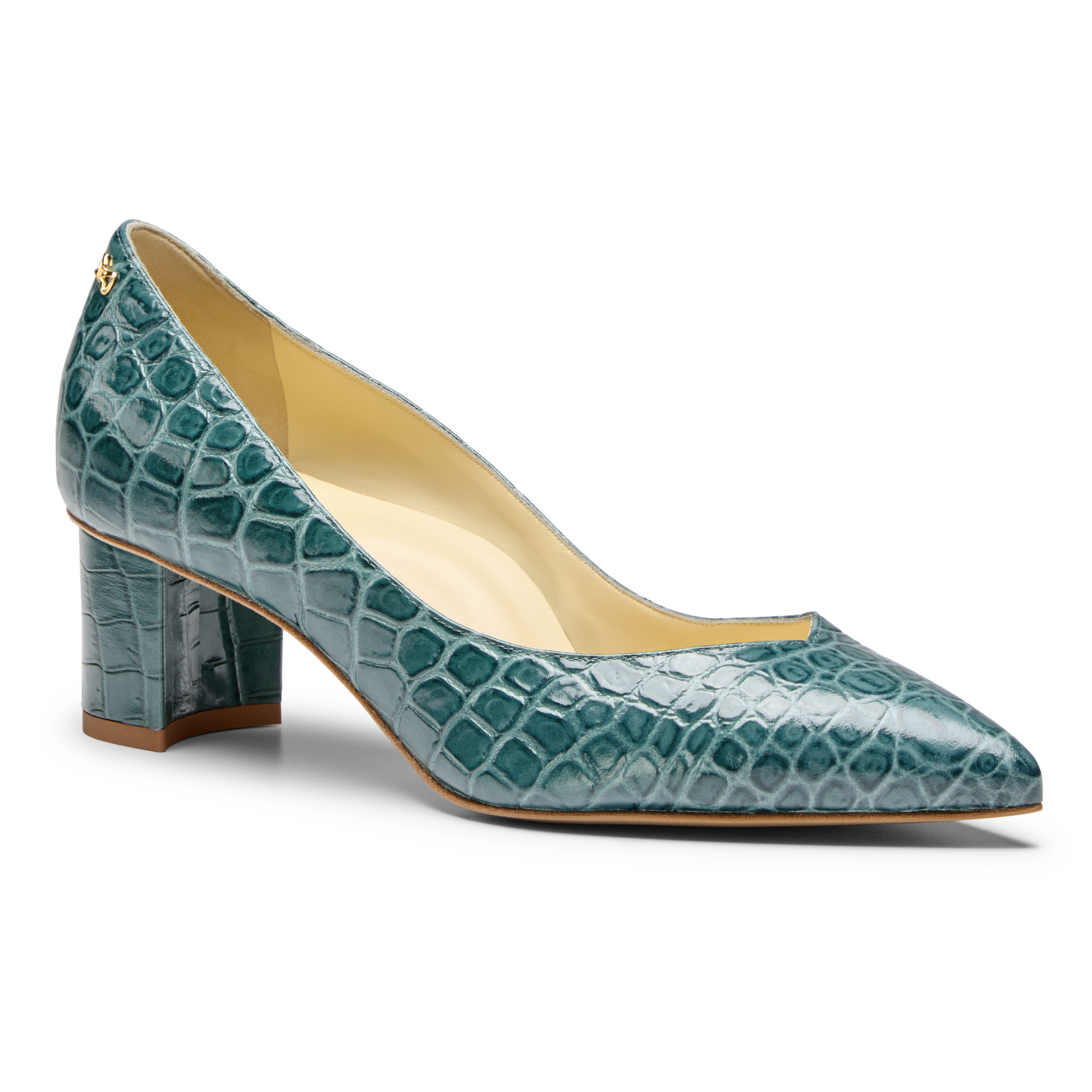 Perfect Emma in Emerald Green Croc Embossed Calf