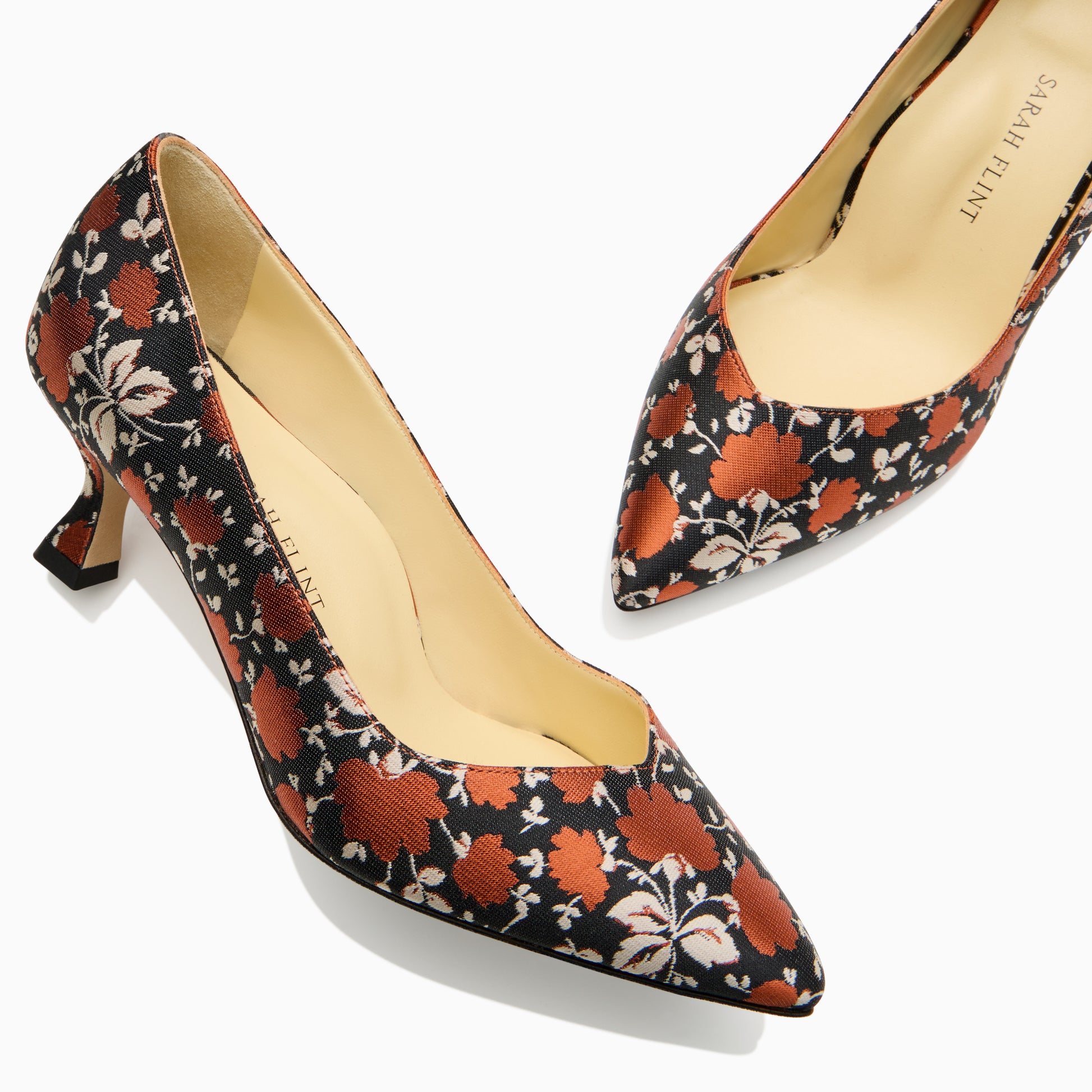 Perfect Kitten Pump 50 in Autumn Floral Jacquard