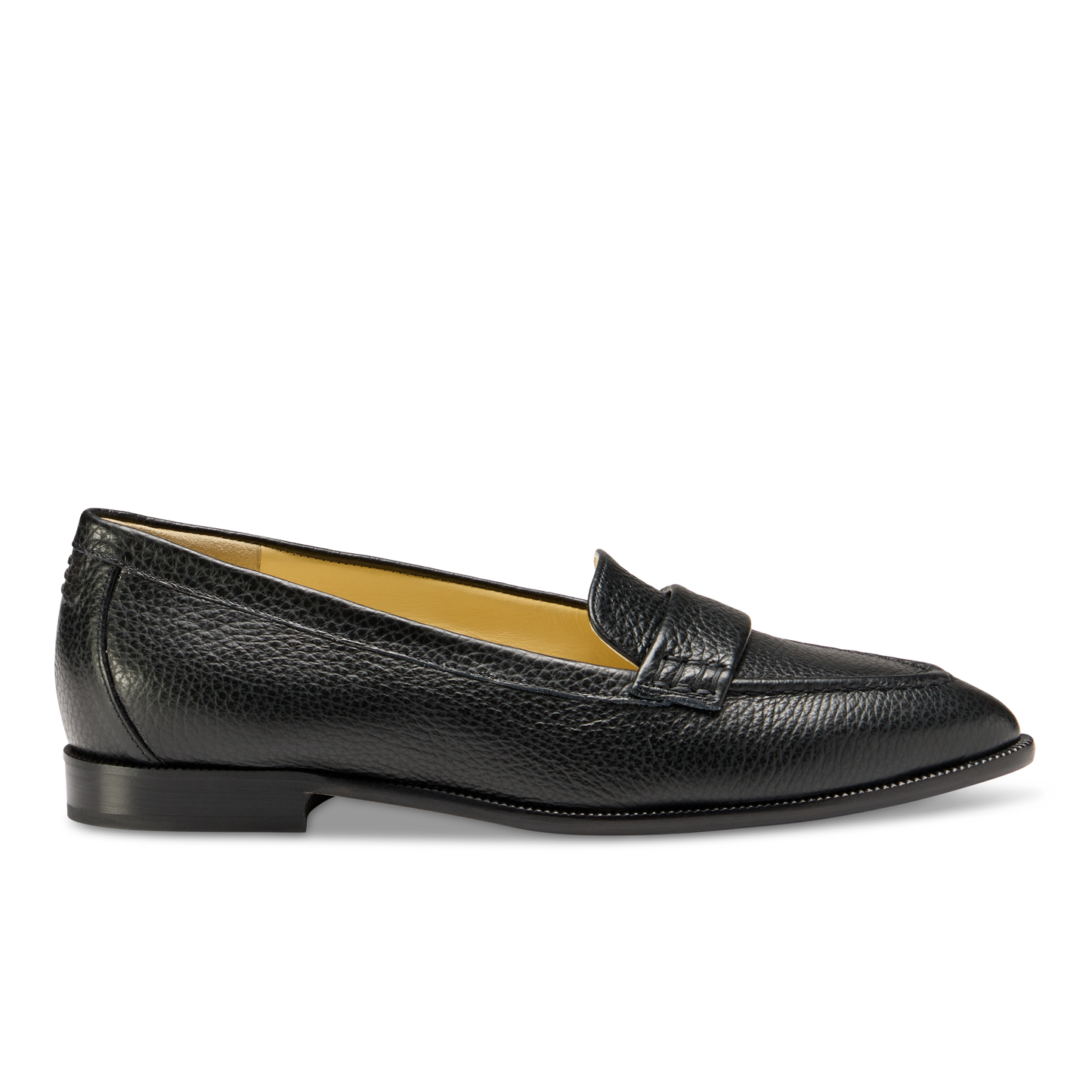 Judy Loafer in Black Pebbled Leather