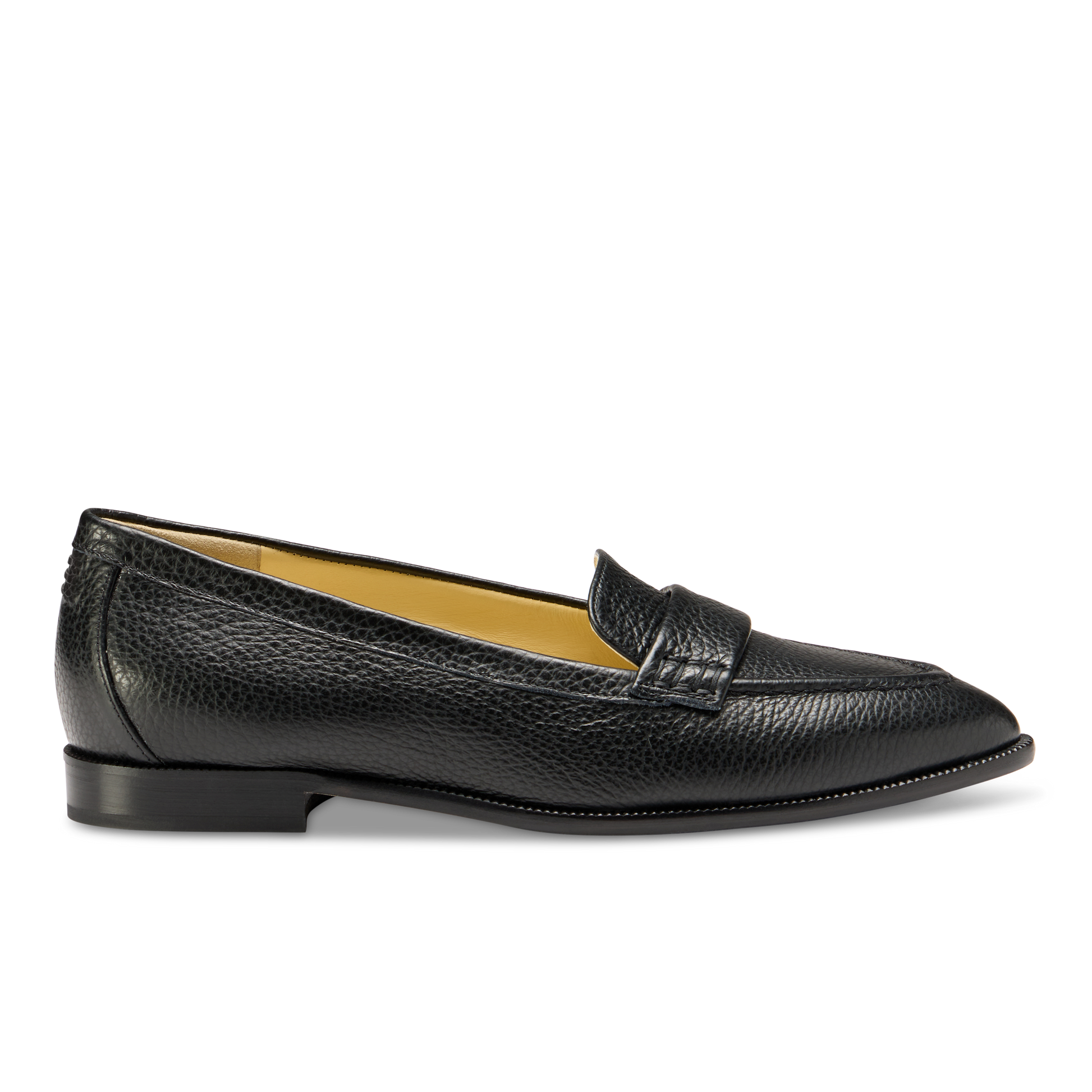 Judy Loafer in Black Pebbled Leather