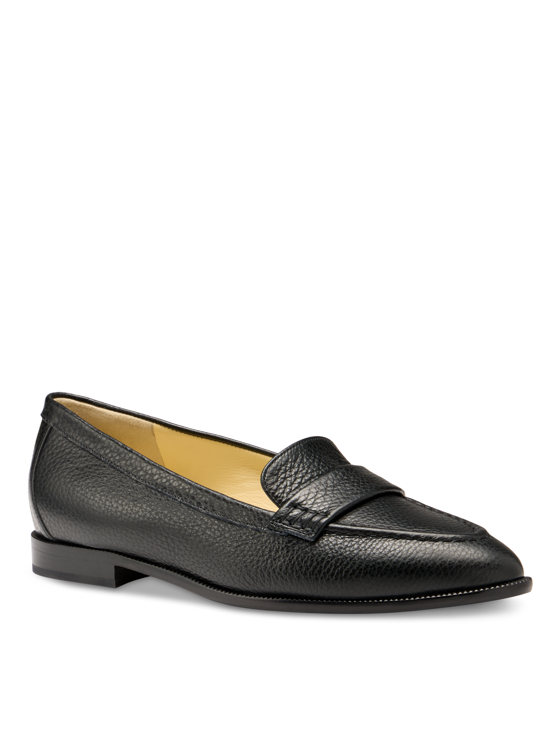 Judy Loafer in Black Pebbled Leather
