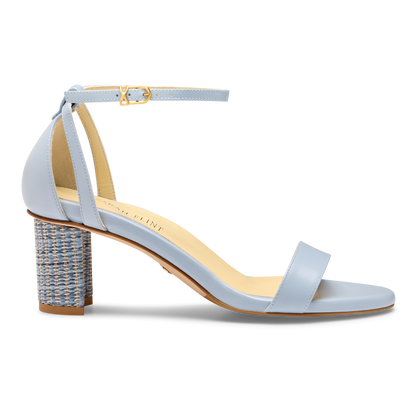 Perfect Block Sandal 60 in Dusty Blue Calf