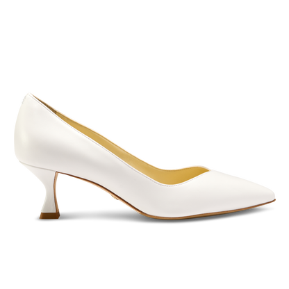 Perfect Kitten Pump 50 in White Calf