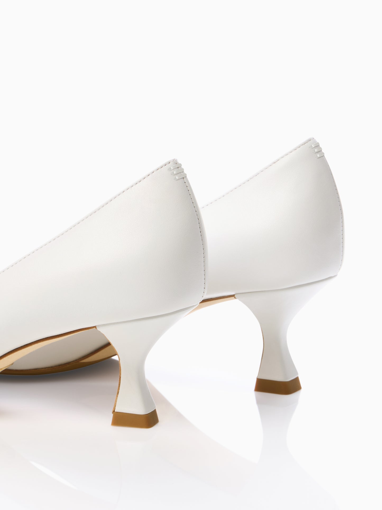 Perfect Kitten Pump 50 in White Calf