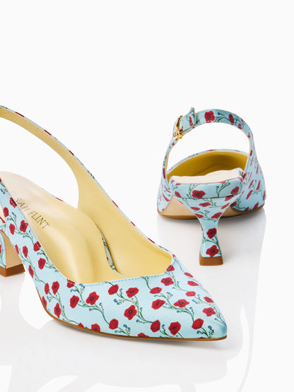 Perfect Kitten Sling 50 in Poppy Printed Silk