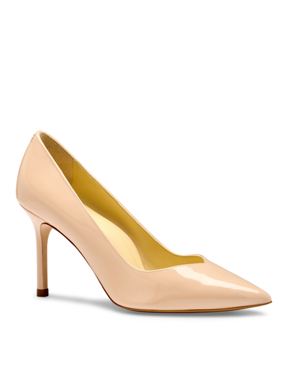 Perfect Pump 85 in Light Sand Patent
