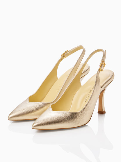 Perfect Sling 85 in Gold Saffiano