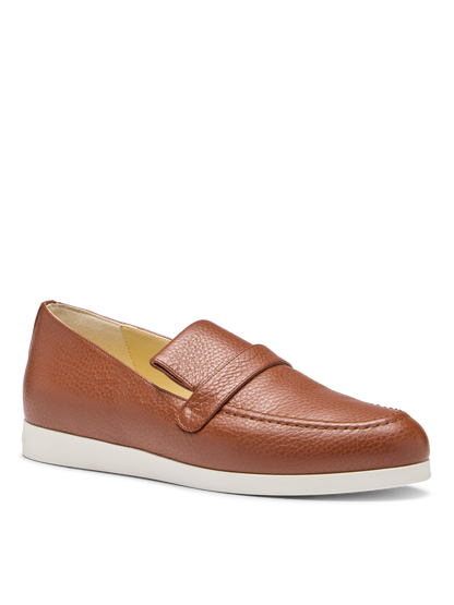Alysia Sneaker in Saddle Pebbled Leather