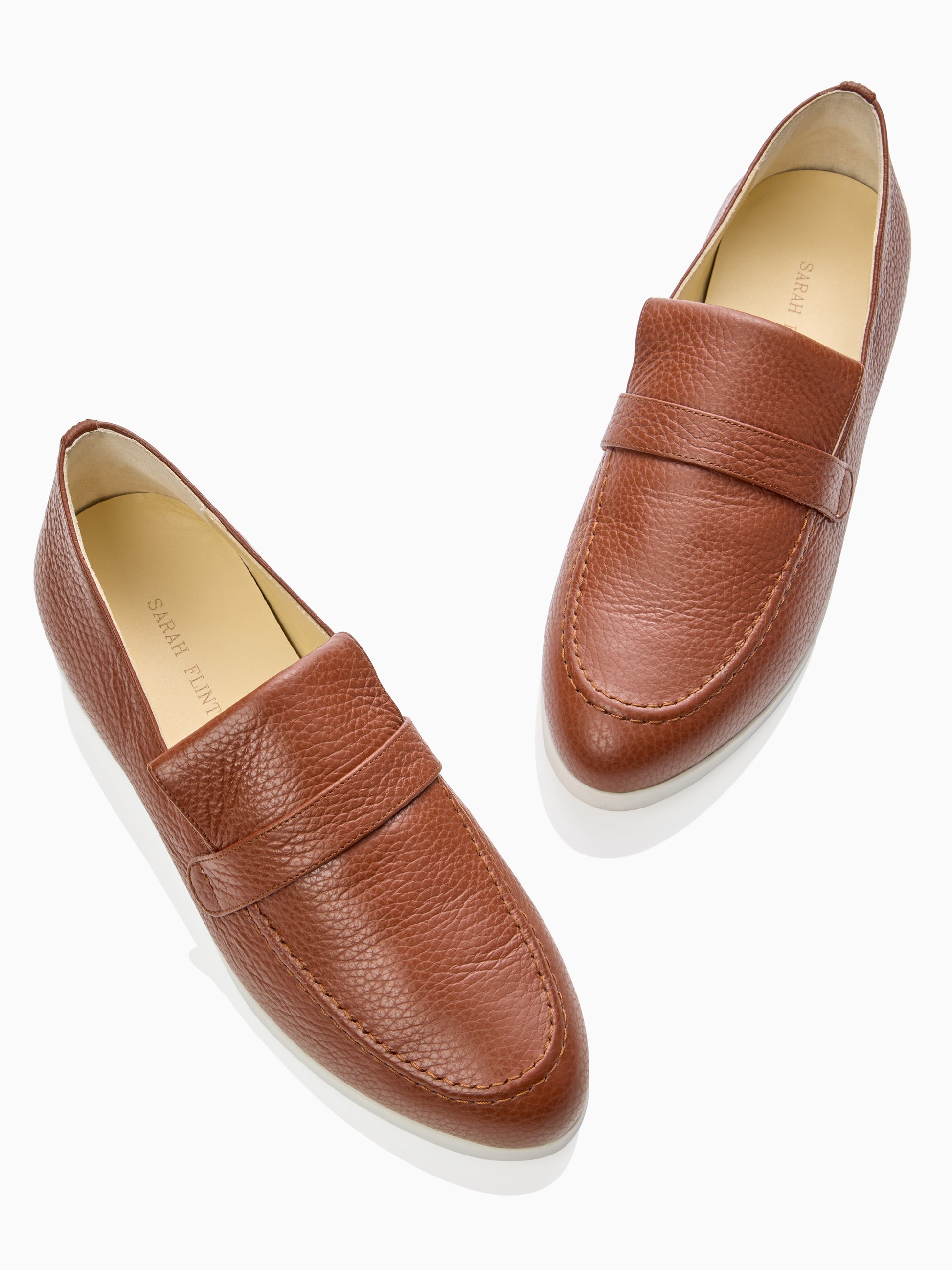 Alysia Sneaker in Saddle Pebbled Leather