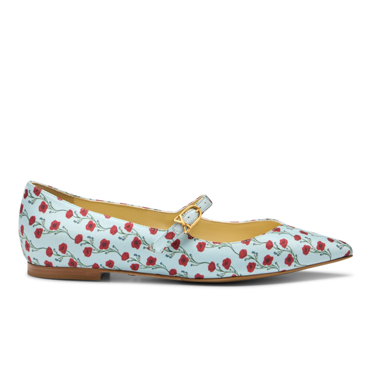 Runi in Poppy Printed Silk