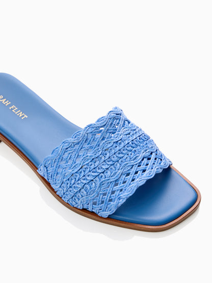 Lisa Slide in Blue Raffia
