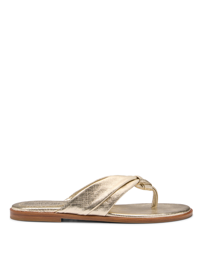 Maeve Sandal in Gold Textured Saffiano