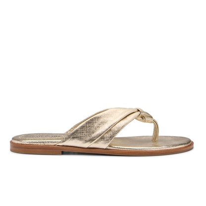 Maeve Sandal in Gold Textured Saffiano