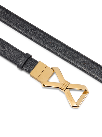 Reversible Mirjana Belt in Black And Cognac Calf