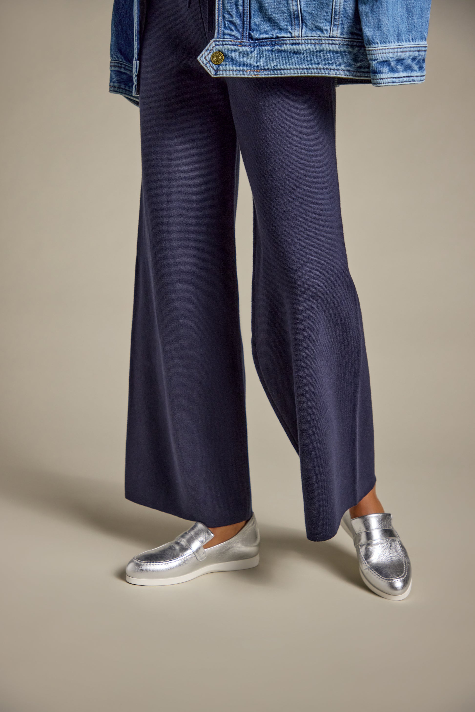 Alysia Sneaker in Silver Textured Saffiano