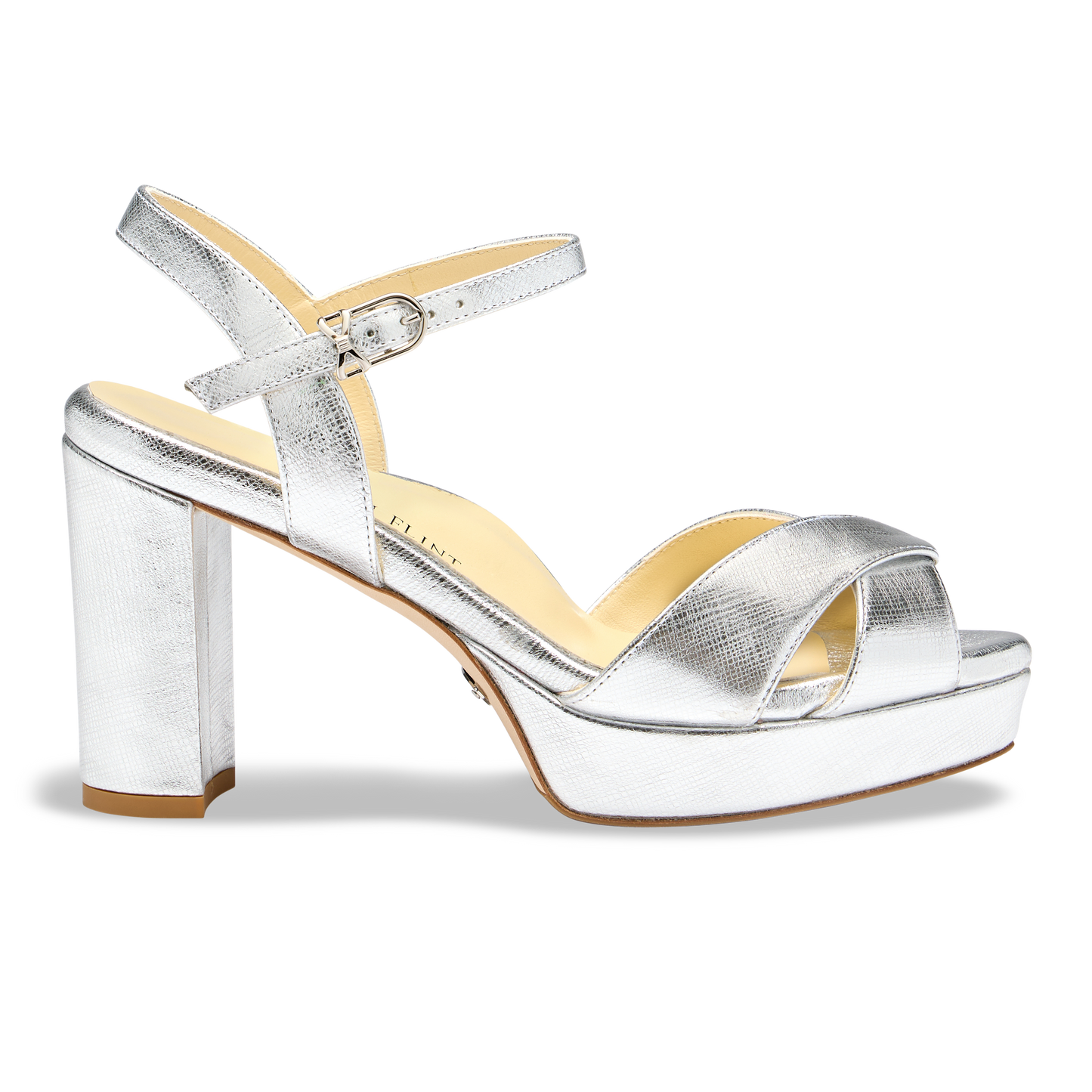 Perfect Crossover Platform 80 in Silver Textured Saffiano