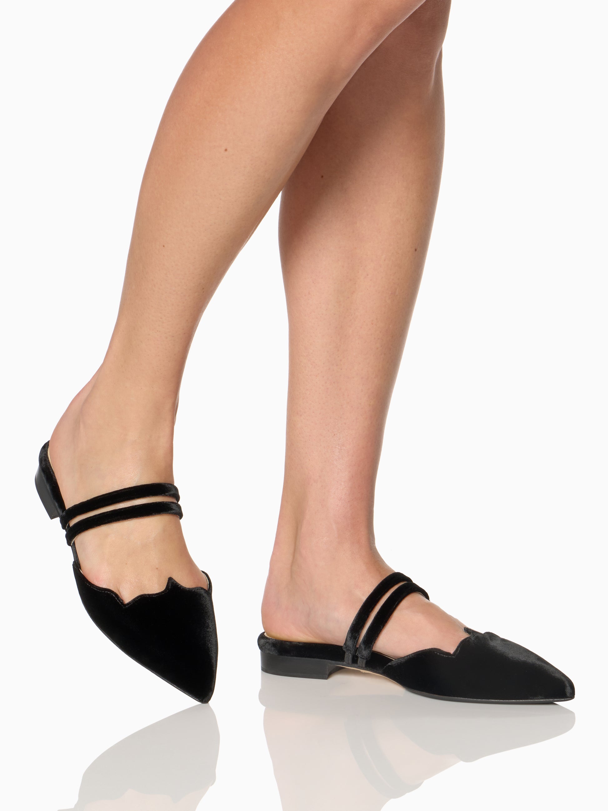 Krystle Slide in Black Velvet