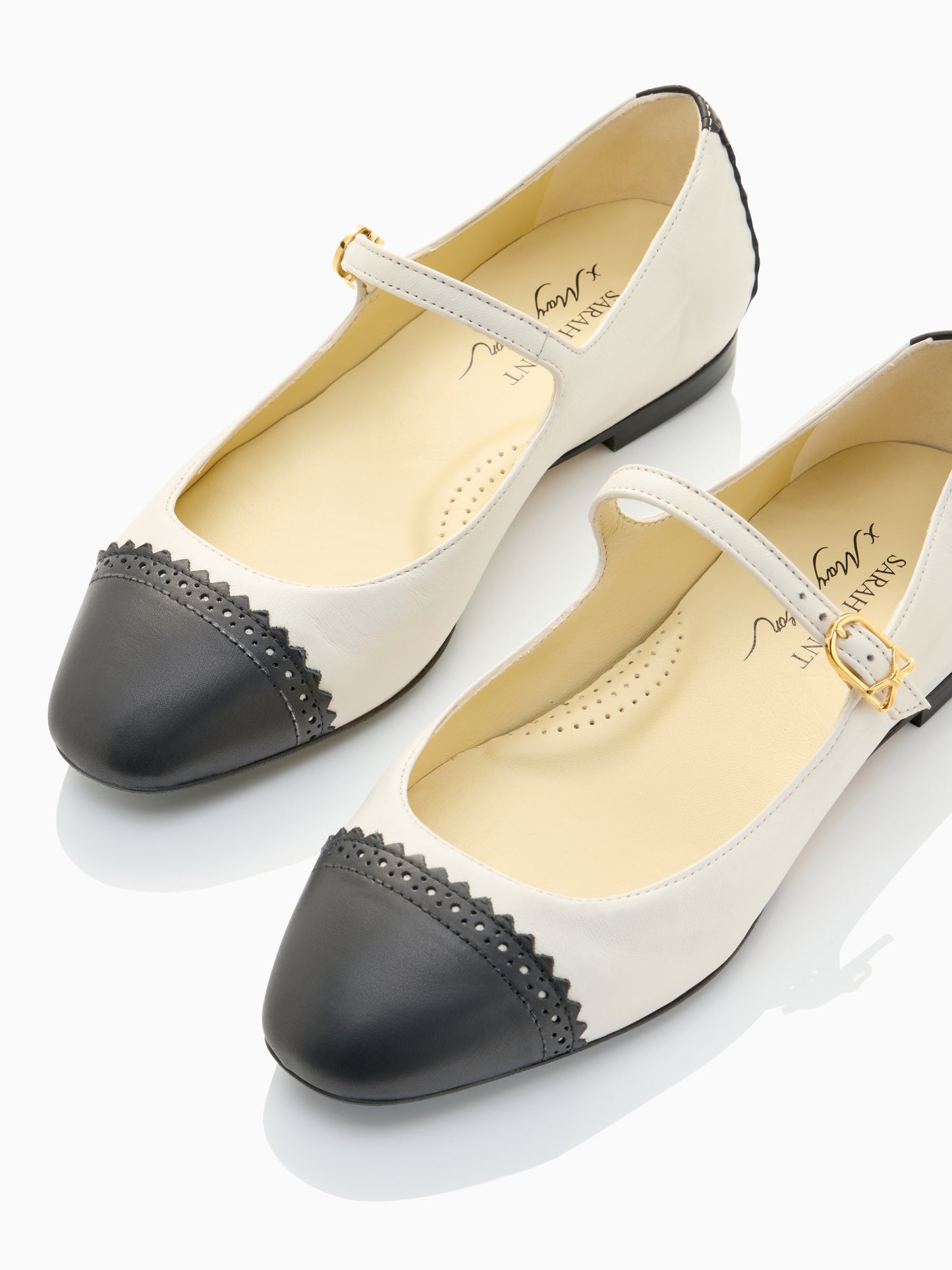 Sarah Flint X Mary Orton Maryjane in Ivory Nappa