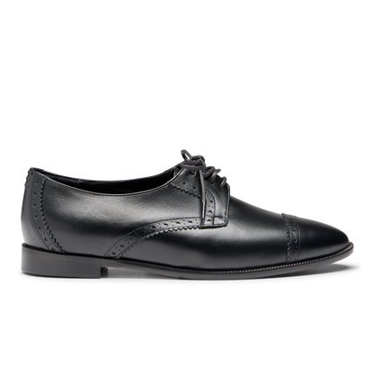 Sarah Flint X Mary Orton Oxford in Black Calf