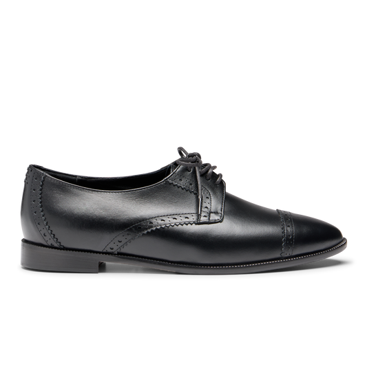 Sarah Flint X Mary Orton Oxford in Black Calf