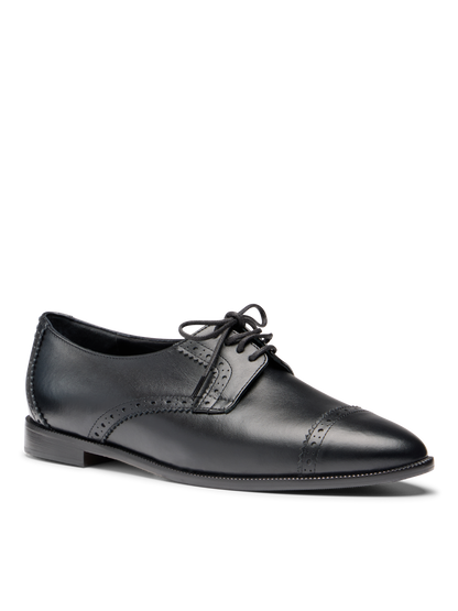 Sarah Flint X Mary Orton Oxford in Black Calf