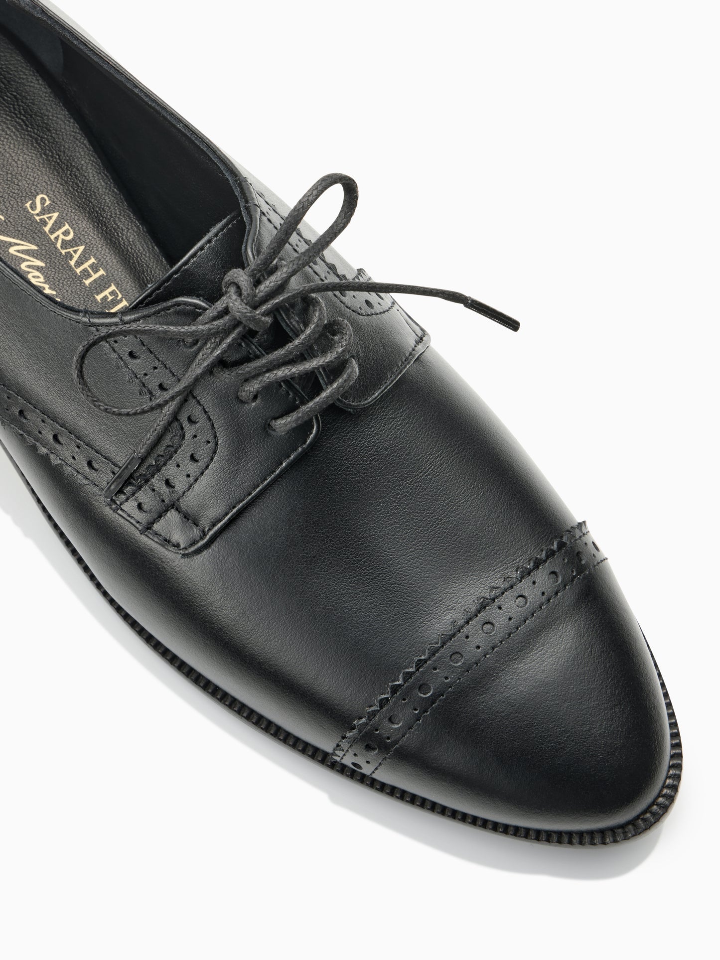Sarah Flint X Mary Orton Oxford in Black Calf