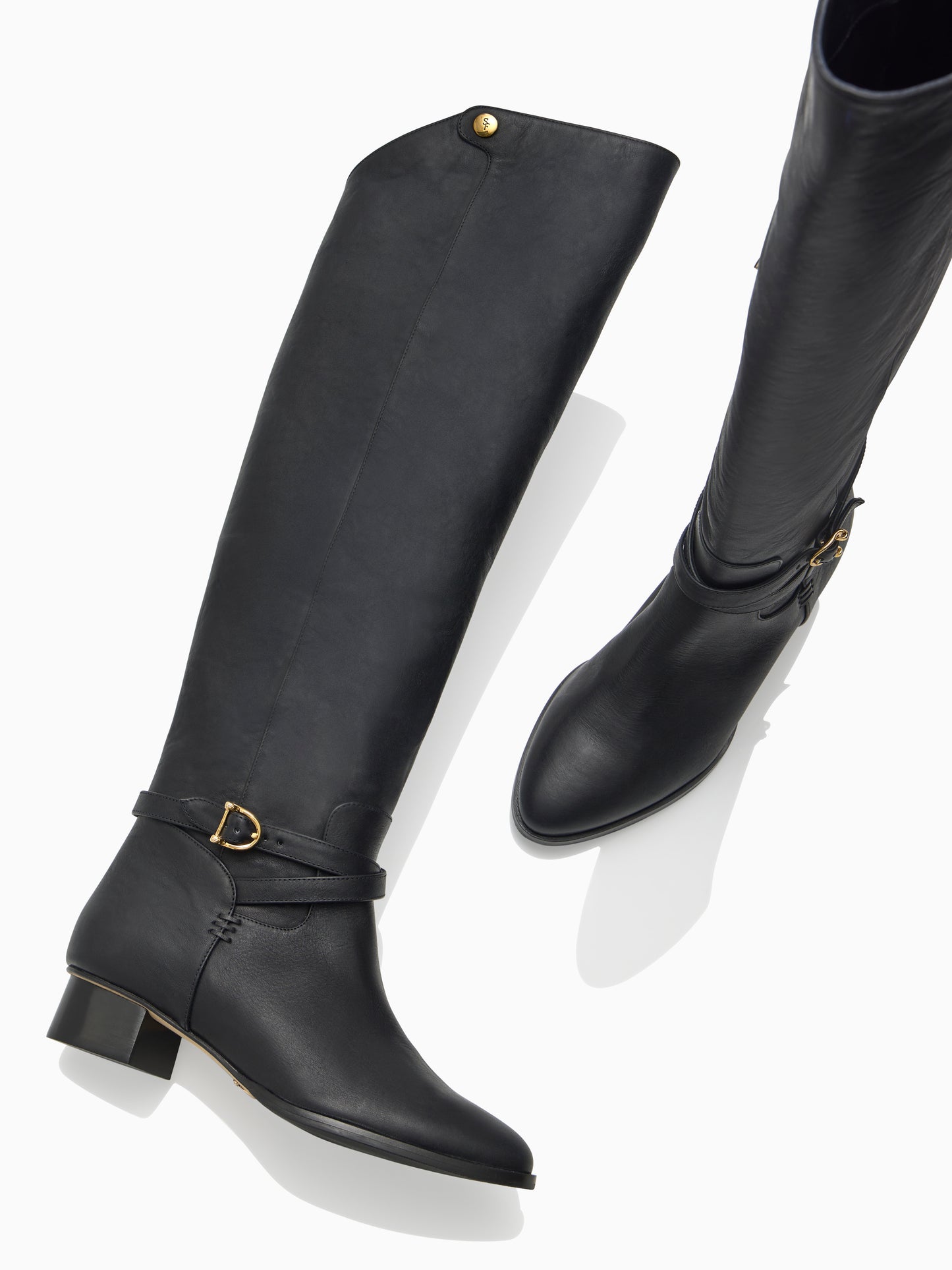 Sarah Flint X Mary Orton Perfect Tall Riding Boot in Black Vachetta