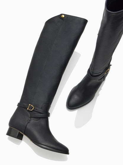Sarah Flint X Mary Orton Perfect Tall Riding Boot in Black Vachetta