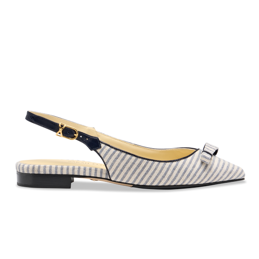 Natalie Sling in Navy Striped Linen