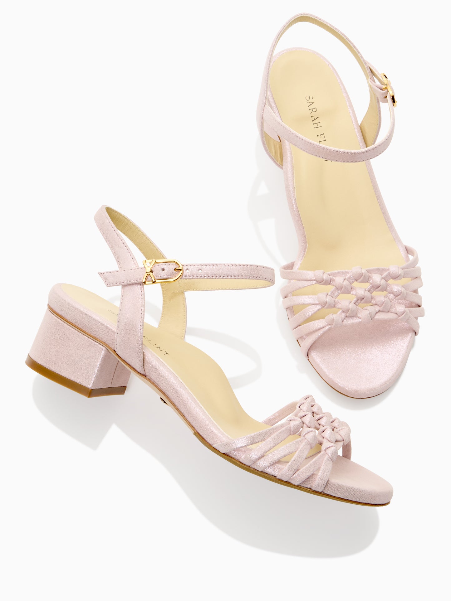Perfect Erika 30 in Light Pink Shimmer Suede