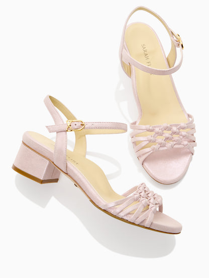 Perfect Erika 30 in Light Pink Shimmer Suede