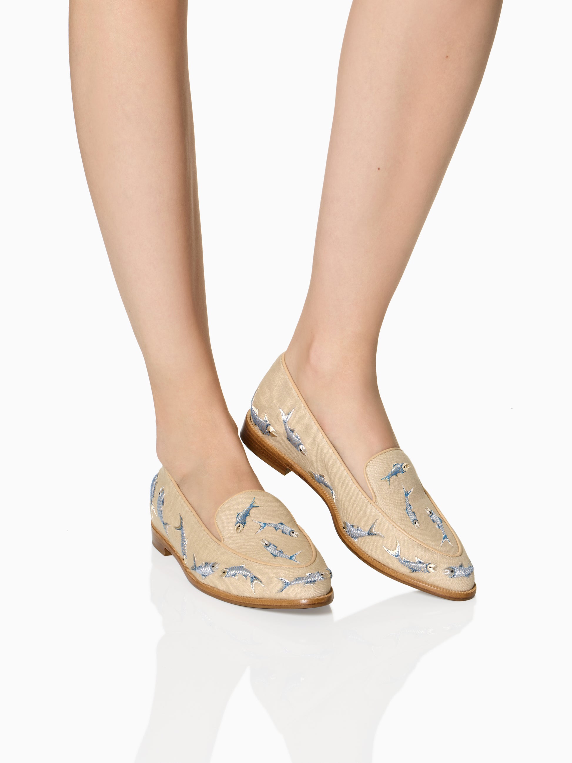 Judy Loafer in Bluefish Linen