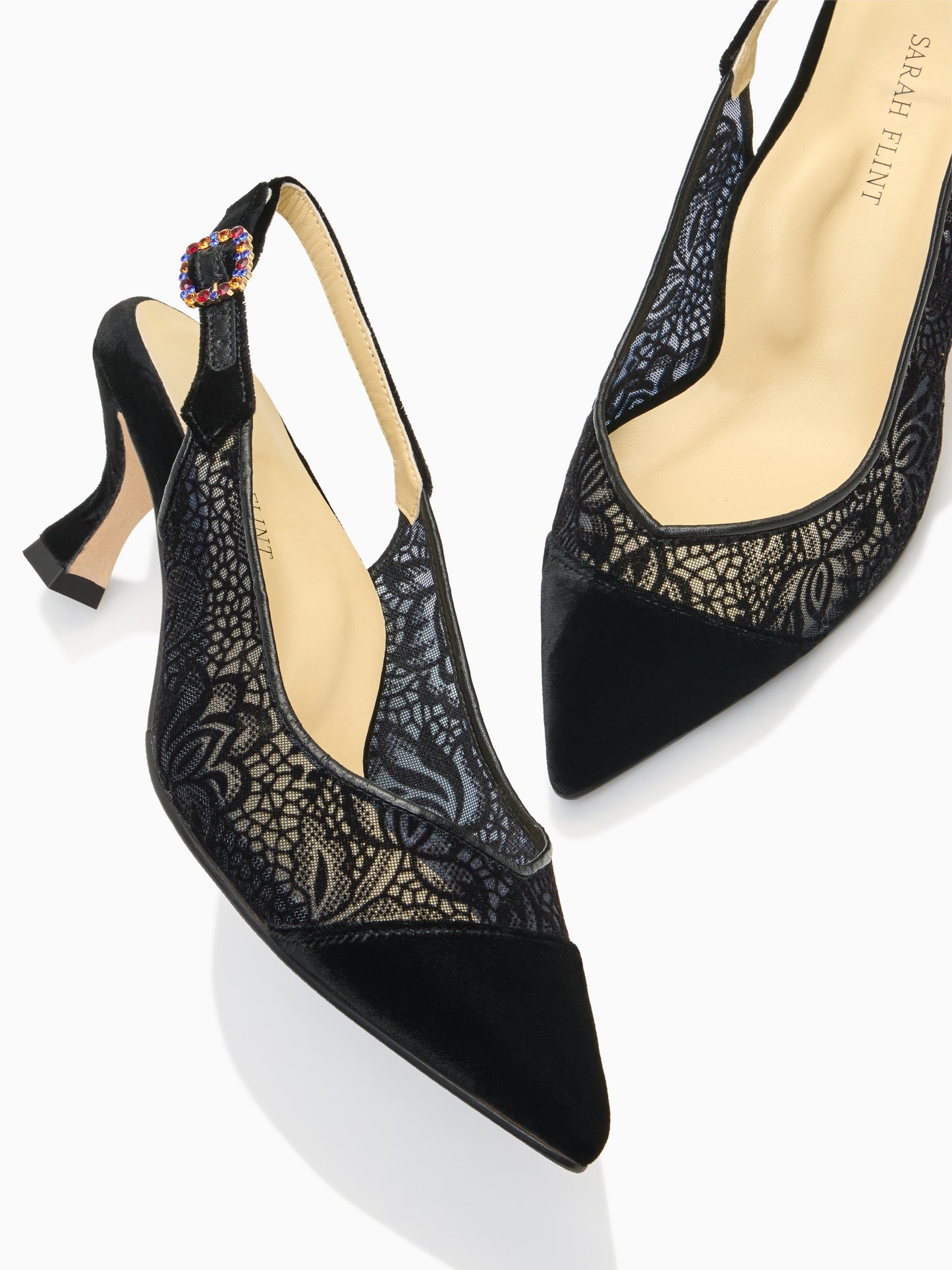 Perfect Kitten Sling 50 in Black Lace Velvet