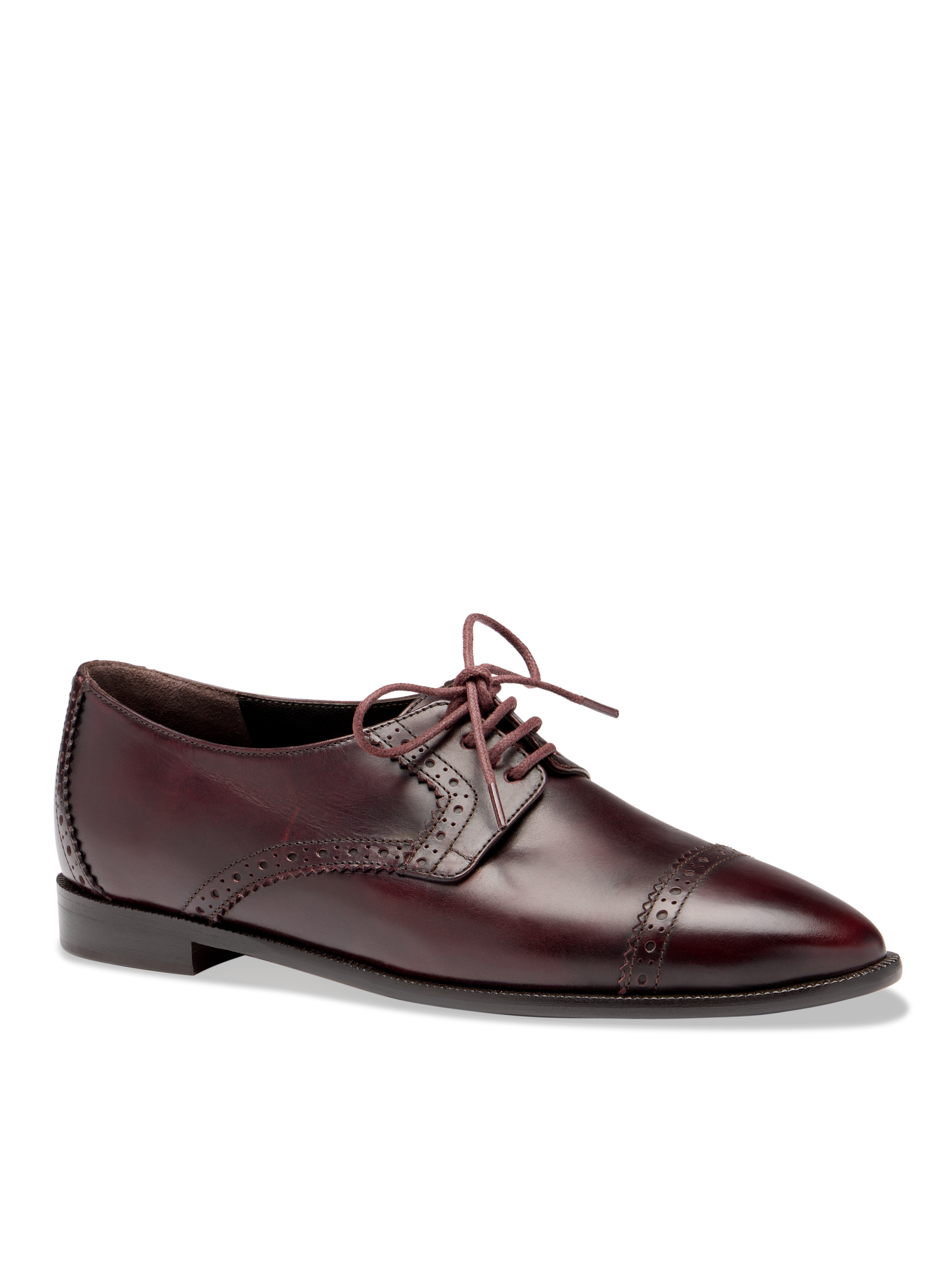 Sarah Flint X Mary Orton Oxford in Bordeaux Burnished Calf