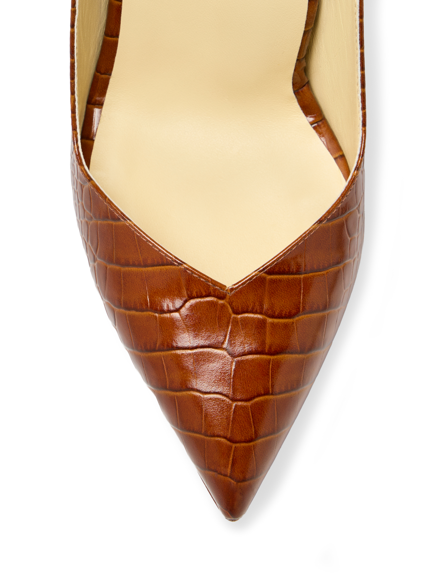 Perfect Sling 85 in Cognac Croc Embossed Calf