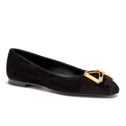 Mirjana Ballerina in Black Suede