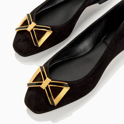 Mirjana Ballerina in Black Suede